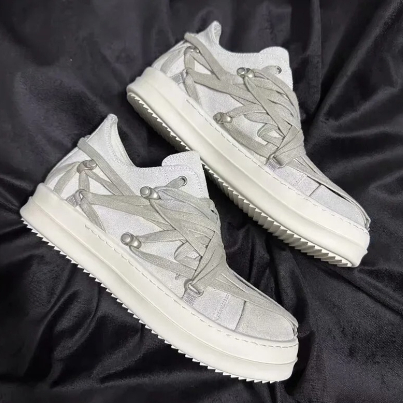 Off White Streetwear Brand - Brand Luxury Ramones Laces Leather Low