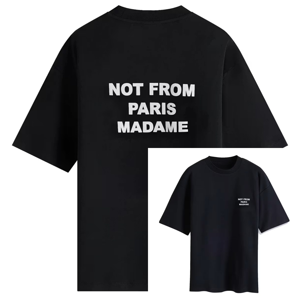 Black Classic Paris Slogan Pre - đánh giá và giá Streetwear Brand Slogans